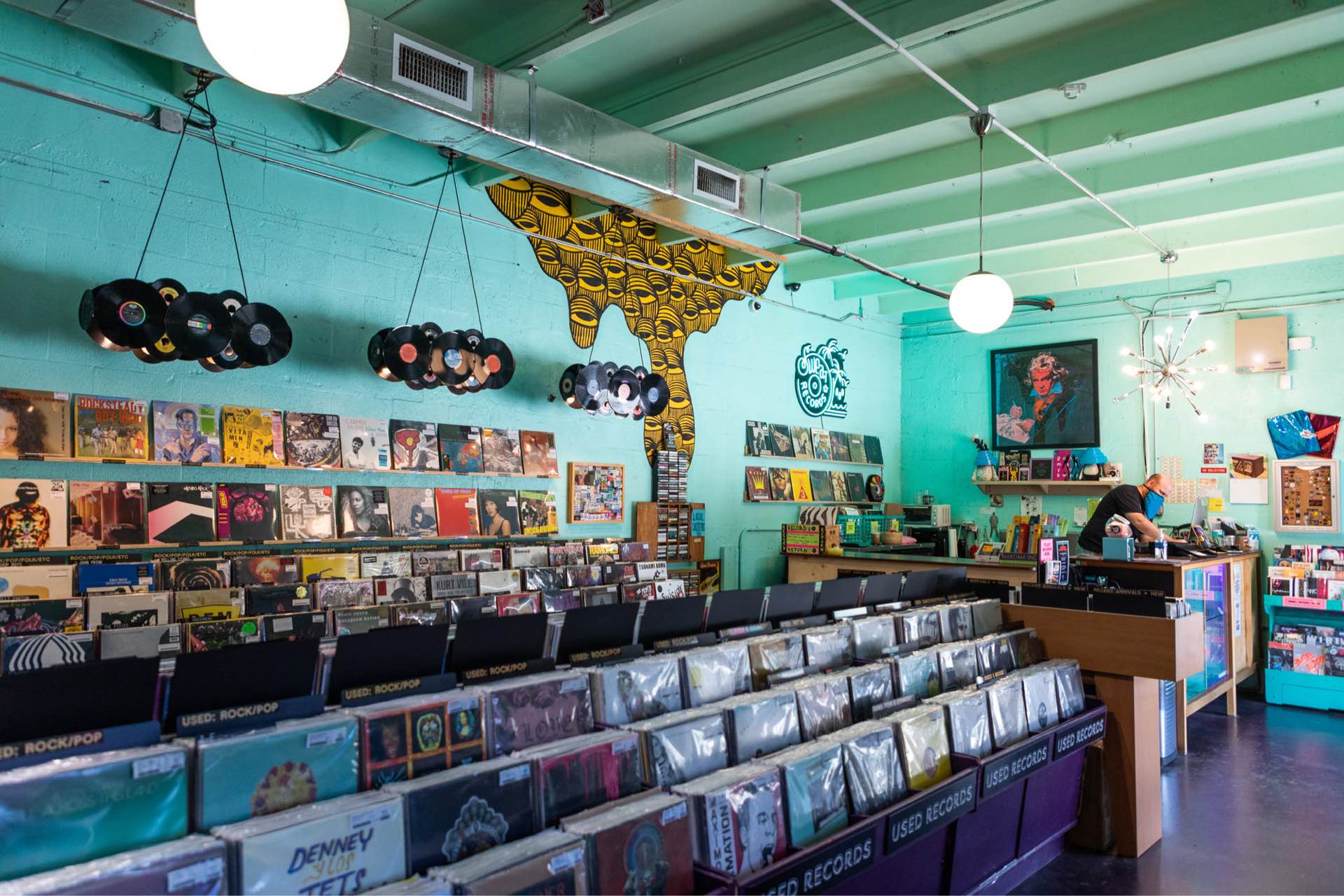 Artful décor at Sweat Records