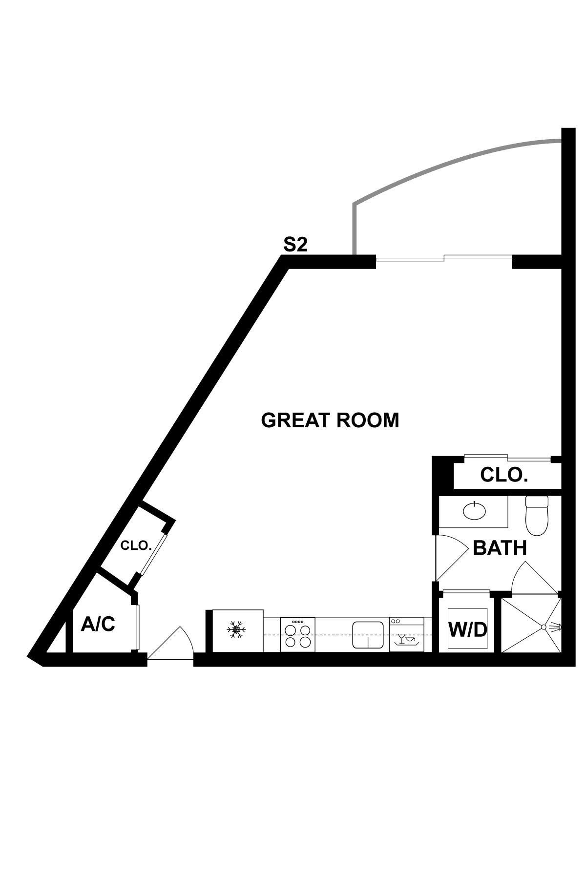 Floorplan image of unit 312